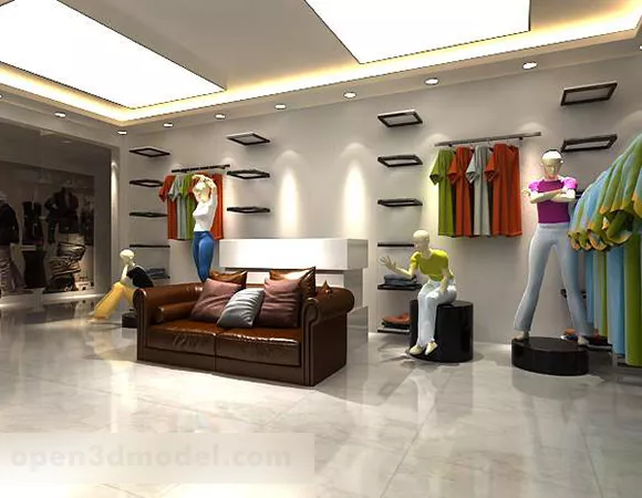 Clothing Store Scene Interior 3d model Clothing Store Scene Interior 3d model