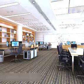 Collective Office Interior 3d model