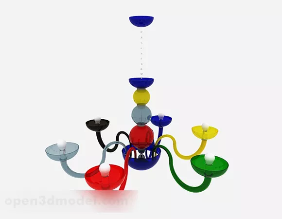 Color Chandelier 3d model Color Chandelier 3d model