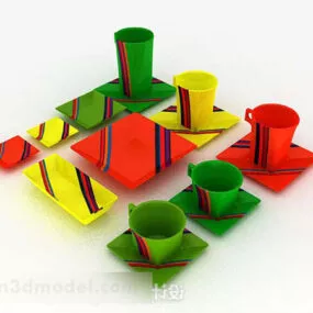 Color Cup Set 3d model