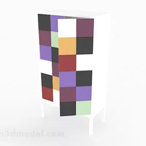 Colorful Wardrobe Furniture 3d model