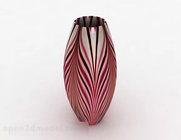 Colorful Belly Shaped Ceramic Vase 3d model Colorful Belly Shaped Ceramic Vase 3d model