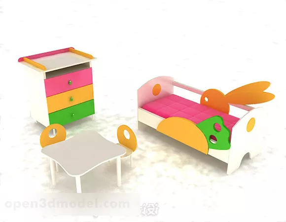 Kid Boy Playing Toy 3d model