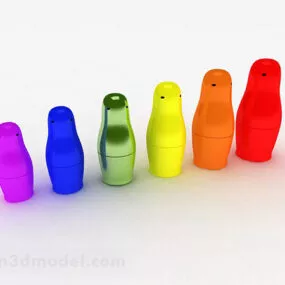 Colorful Simple Home Decoration 3d model