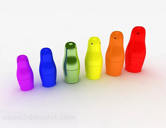Colorful Simple Home Decoration 3d model Colorful Simple Home Decoration 3d model