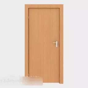 Common Simple Solid Wood Door 3d model