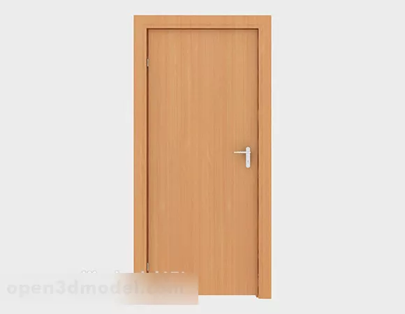 Common Simple Solid Wood Door 3d model Common Simple Solid Wood Door 3d model
