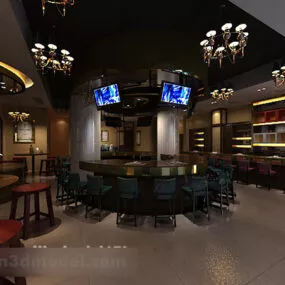Office Coffee Area Interior 3d model