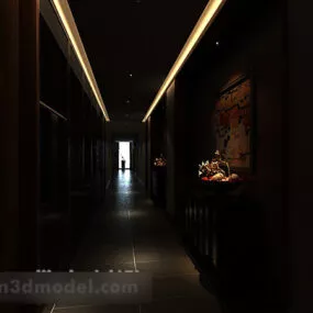Conference Room Chandeliers Interior 3d model