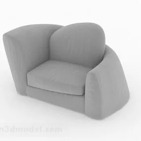 Creative Gray Minimalist Sofa Chair Furniture 3d model
