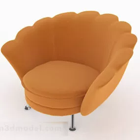 Creative Orange Shell Sofa Chair Furniture 3d model