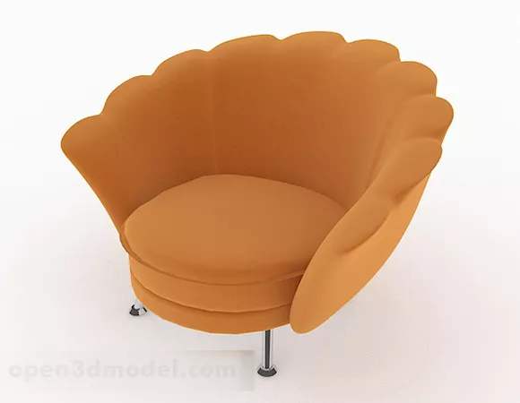 Creative Orange Shell Sofa Chair Furniture 3d model Creative Orange Shell Sofa Chair Furniture 3d model