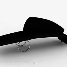 Creative Black Multi-seats Sofa Furniture Design 3d model