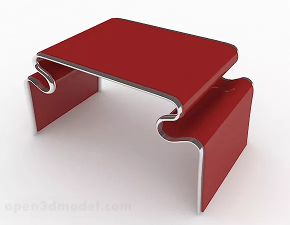 Creative Personality Red Coffee Table 3d model Creative Personality Red Coffee Table 3d model