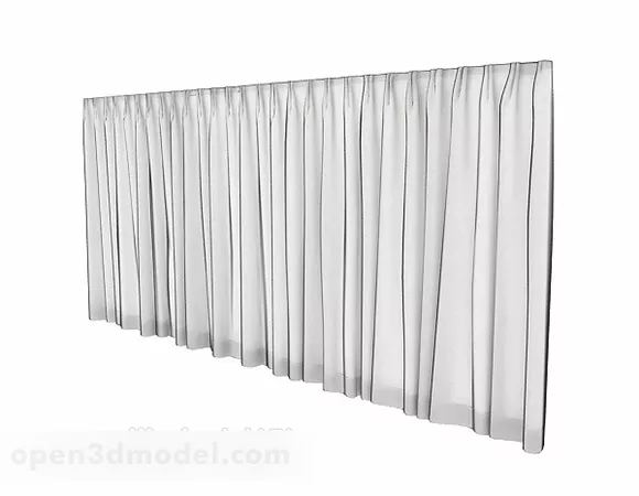 Living Room Curtain 3d model Living Room Curtain 3d model