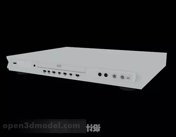 Grey Dvd Player 3d model Grey Dvd Player 3d model