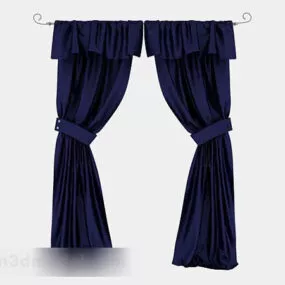 Dark Blue Curtain 3d model