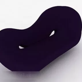 Dark Blue Love Sofa Furniture 3d model