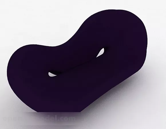 Dark Blue Love Sofa Furniture 3d model Dark Blue Love Sofa Furniture 3d model
