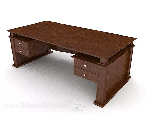 Dark Brown Atmospheric Desk 3d model Dark Brown Atmospheric Desk 3d model