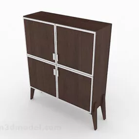 Minimalist Home Wooden Cabinet 3d model