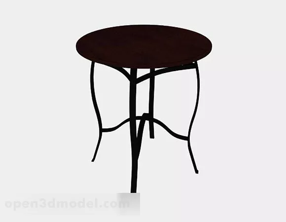 Dark Brown Round Table 3d model Dark Brown Round Table 3d model