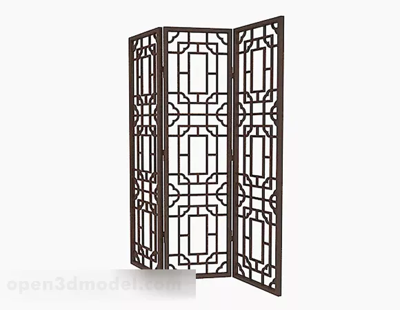 Screen Partition 4 Panels 3d model