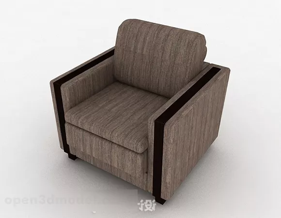 Dark Gray Single Sofa 3d model Dark Gray Single Sofa 3d model