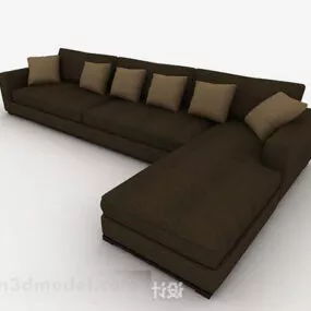 Green Minimalist Multiseater Sofa V2 3d model