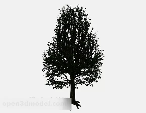 Dark Green Tall Tree 3d model Dark Green Tall Tree 3d model