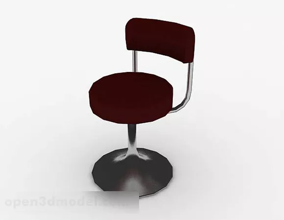 Dark Red Home Bar Chair 3d model Dark Red Home Bar Chair 3d model