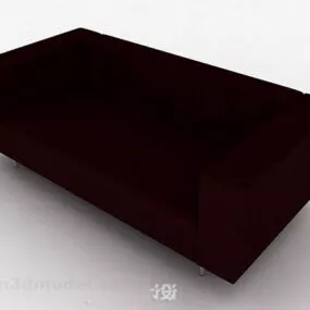 Red Minimalist Double Sofa Furniture 3d model