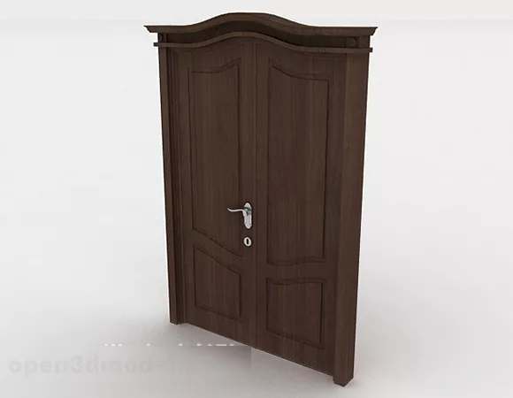 Dark Wood Door 3d model Dark Wood Door 3d model