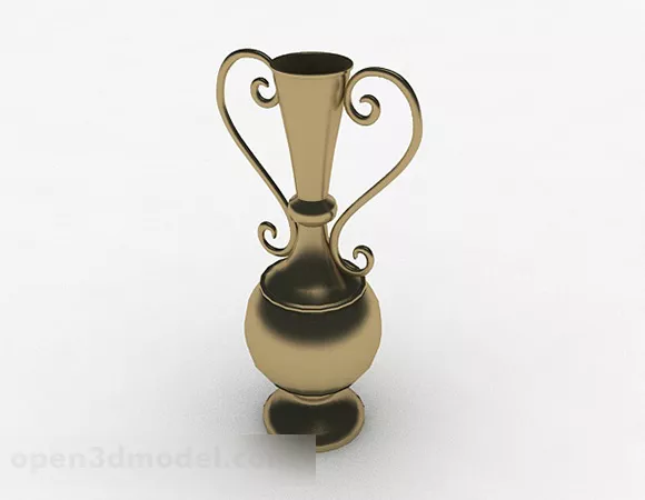 Gold Decoration Vase 3d model Gold Decoration Vase 3d model