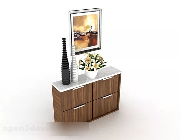 Decorative Hall Cabinet 3d model Decorative Hall Cabinet 3d model