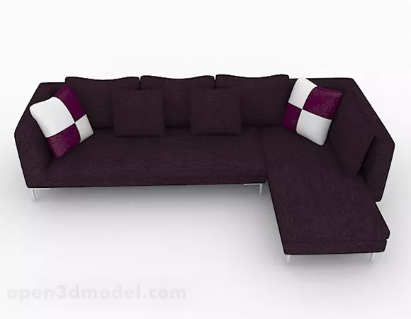 Deep Purple Multi-seats Sofa Furniture Design 3d model Deep Purple Multi-seats Sofa Furniture Design 3d model