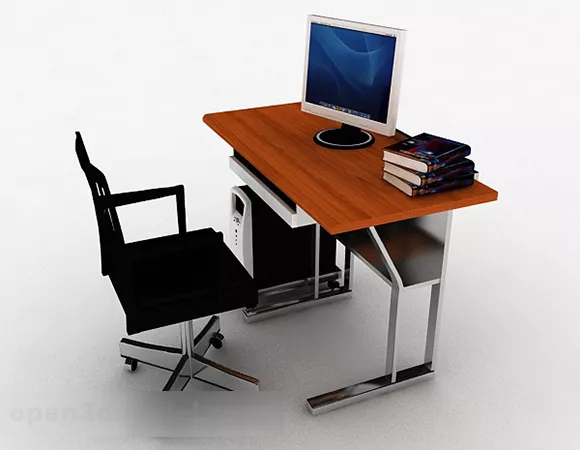 Desk And Chair Combination 3d model Desk And Chair Combination 3d model