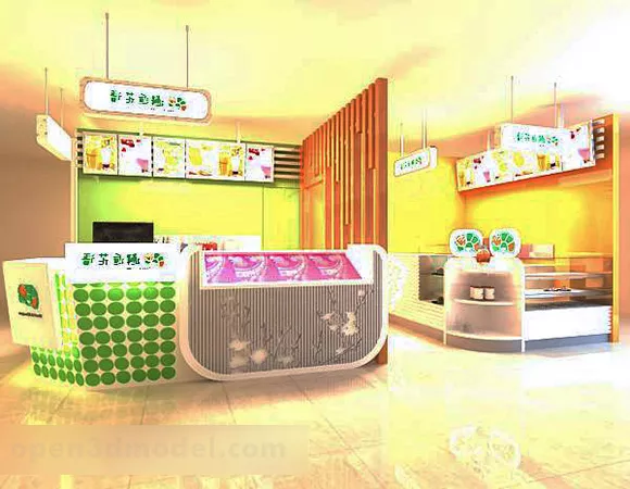 Dessert Shop Interior 3d model Dessert Shop Interior 3d model