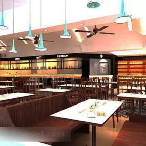 Dining Restaurant Interior 3d model