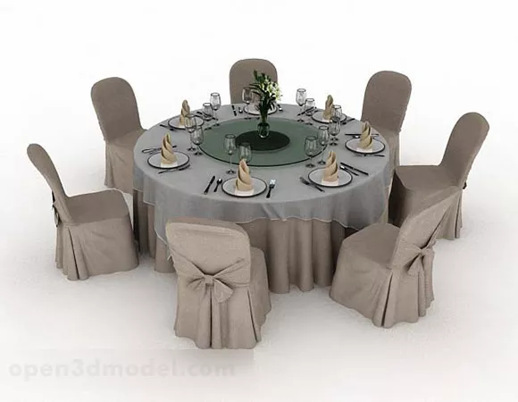 Dining Table Chairs 3d model Dining Table Chairs 3d model