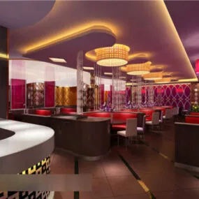 Hot Spot Restaurant Design Interior 3d model