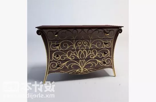 Display Cabinet With Decoration Design 3d model Display Cabinet With Decoration Design 3d model