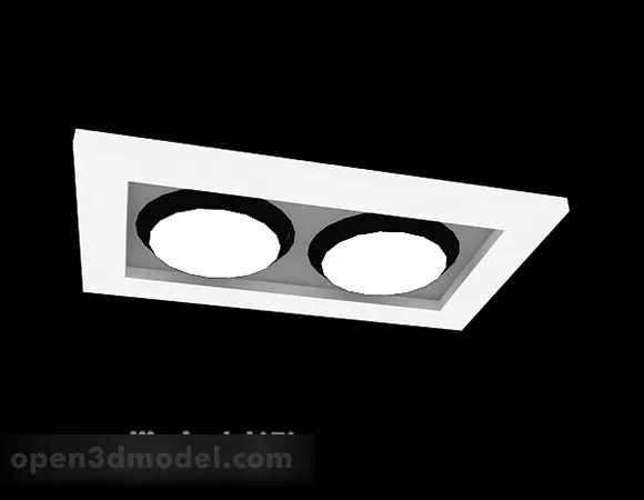 Double Spotlights Ceiling Lighting 3d model Double Spotlights Ceiling Lighting 3d model