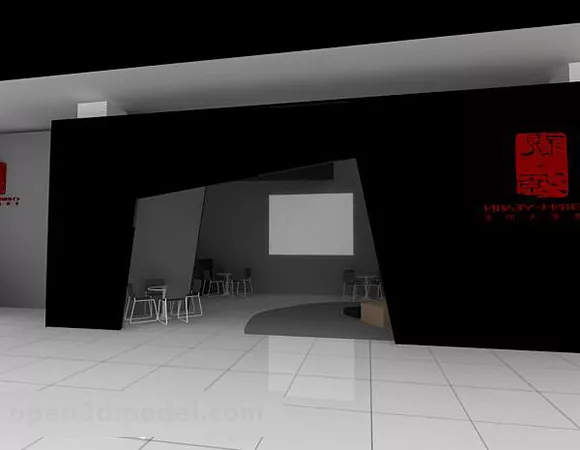 Gallery Exhibition Building 3d model