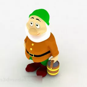 Dwarf Statue Decoration 3d model