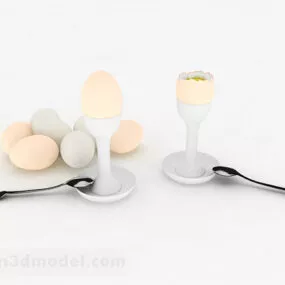 Egg With Glass 3d model