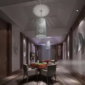Entertainment Room Interior 3d model
