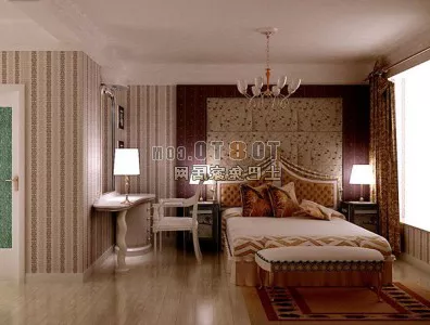 European Style Bedroom Decor 3d model European Style Bedroom Decor 3d model