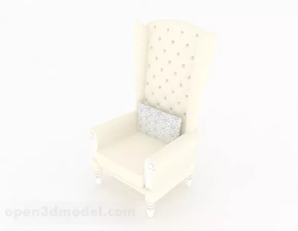 European Beige Single Sofa 3d model European Beige Single Sofa 3d model
