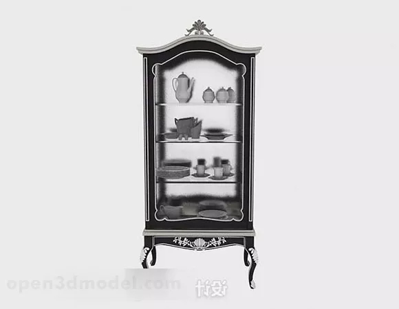 European Black Cabinet 3d model European Black Cabinet 3d model